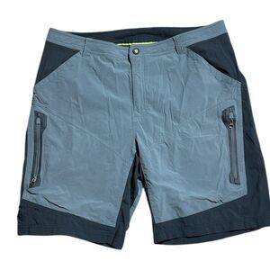 REI men’s 36 Sahara cargo shorts gray/black hybrid outdoor gorpcore hiking